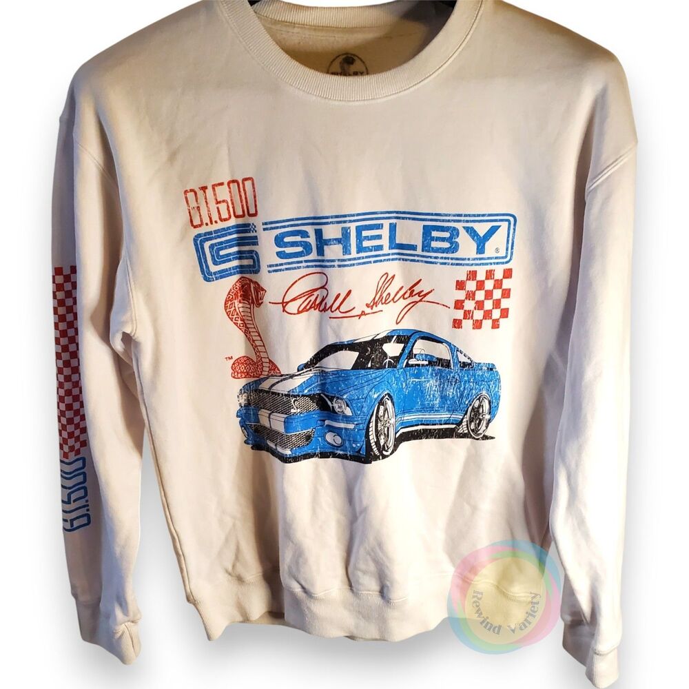 Shelby Mustang GT500 Sweatshirt White Medium